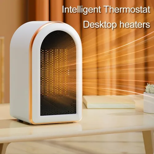 Vista 4 de Calentador de Espacio Eléctrico, Calentadores de Espacio Portátiles de Bajo Consumo para Uso en Interiores, Ventilador de Calentador Portátil de Dos