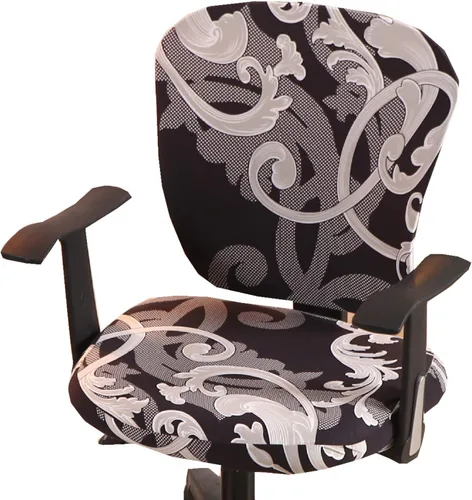 Vista 19 de XNN Funda para silla de oficina de computadora, fundas universales elásticas para sillas giratorias (A)
