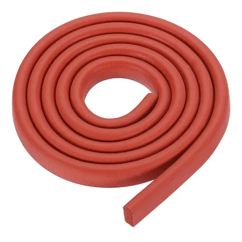 Vista 14 de uxcell Varilla de espuma de 3.28 pies, relleno de junta sólida en forma de D de 0.24 x 0.24 pulgadas, tira de sellado de espuma para protector