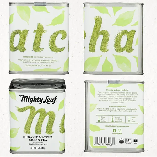 Vista 7 de MIGHTY LEAF Té verde matcha orgánico, 1.5 oz ea, paquete de 3
