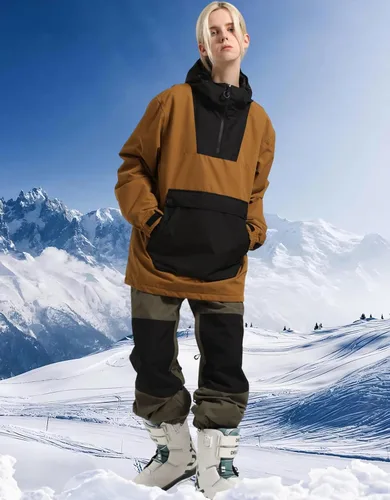 Vista 2 de Womens Mens Ski Jackets Snowboard Coats Waterproof Windproof Pullover Jacket for Women Skiing Snowboarding Sports