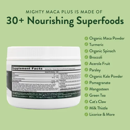 Vista 8 de VIDAPURA Mighty Maca Plus Mango por la Dra. Anna Cabeca – Superfood Greens Polvo para energía diaria y vitalidad – Sin azúcar, vegano, alcalino