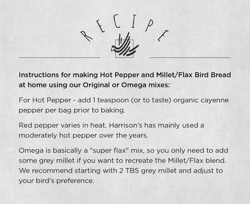 Vista 5 de Harrison's Bird Foods Mezcla de pan de aves omega, certificado orgánico sin
