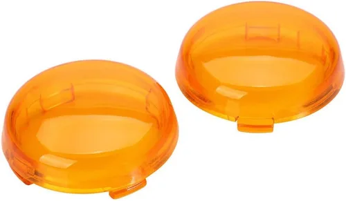 Vista 5 de Onmi cubiertas de lente ahumado turn signal para Harley-Davidson paquete de 2, Ambar