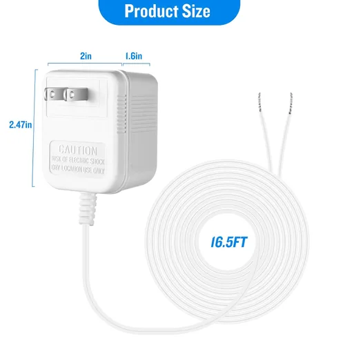 Vista 6 de Adaptador de Cable C para Termostato Inteligente, Fuente de Alimentación de CA de 24V, Compatible con Nest Hello August Ring Timbre de Puerta