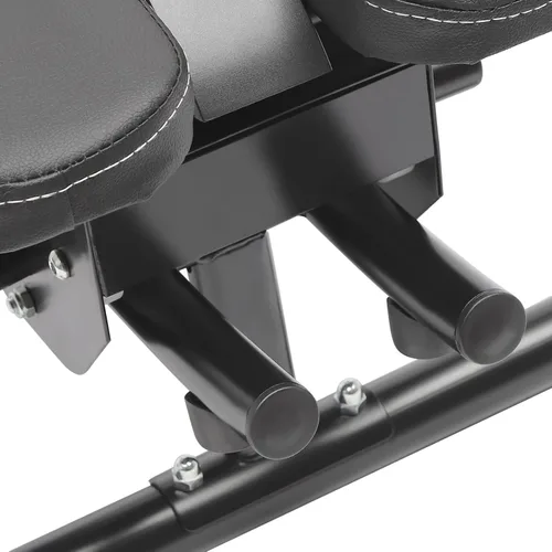 Vista 8 de Ab Machine Abs Equipo de entrenamiento para gimnasio en casa, máquina de ejercicios abdominales de núcleo plegable, equipo deportivo y de Negro-a