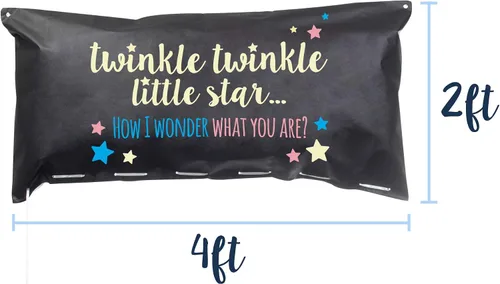 Vista 4 de Bolsa de caída de globos para revelación de género Twinkle, Twinkle Little Star
