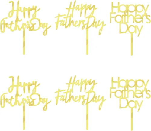 Vista 11 de Decoración para tartas con purpurina negra para el día del padre, feliz cumpleaños papá, te amamos papá, decoraciones de fiesta del día del padre