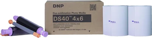 Vista 2 de DNP DS40 - Papel de impresora Dyesub de 4 "x 6", 800 impresiones brillantes