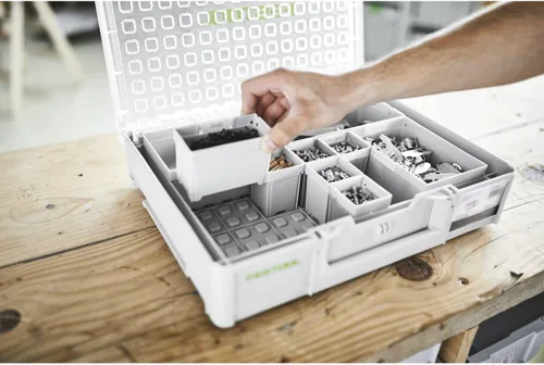 Vista 2 de Festool 204856 Systainer Organizador Cajas Surtidas de 5 Tamaños Transparentes Tapa Systainer Compatible 20.000 x 11.654 x 3.504 in