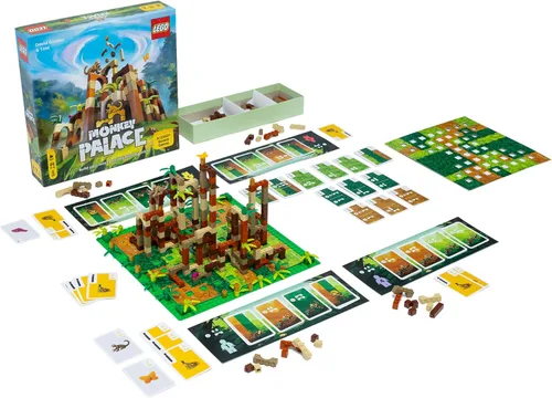 Vista 3 de Dotted Games Monkey Palace: Un Juego de Mesa de Lego - ¡Construye Tu Camino a la Victoria Ladrillo por Ladrillo! Divertido Juego Familiar