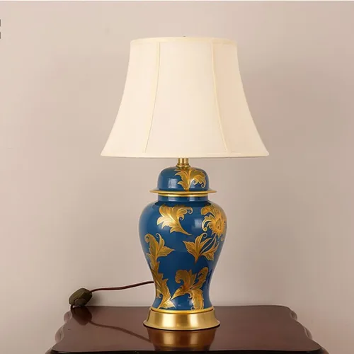Vista 7 de Lamp for Desk Ceramic Table Lamp Bedroom Bedside Lamp Living Room Table Lamp Sofa Coffee Table Lamp Retro Hotel Decoration Desk Lamps for Home