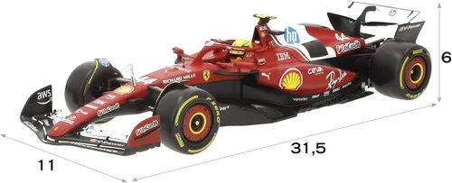 Vista 2 de Bburago 1:18 Ferrari Temporada 2025, Hamilton #44