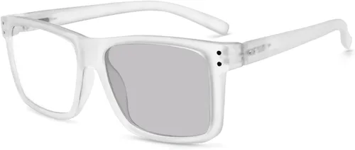 Vista 10 de Eyekepper Gafas de lectura fotocrómicas de transición de gran tamaño con marco grande azul +3.5