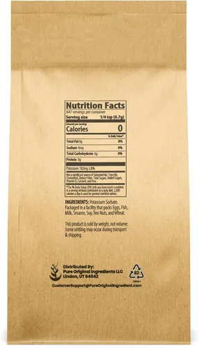 Vista 2 de Ingredientes originales puros, polvo de sorbato de potasio, 1 libra