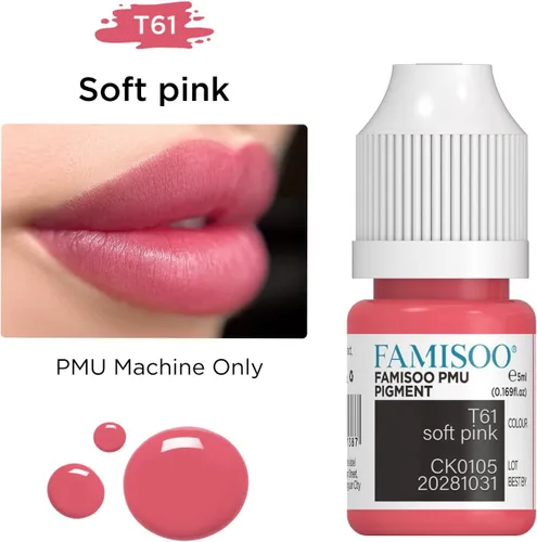 Vista 8 de PMU - Pigmento para labios 0.169 fl. oz/5 ml, tinta de tatuaje profesional para labios de larga duración, microblading, maquillaje permanente