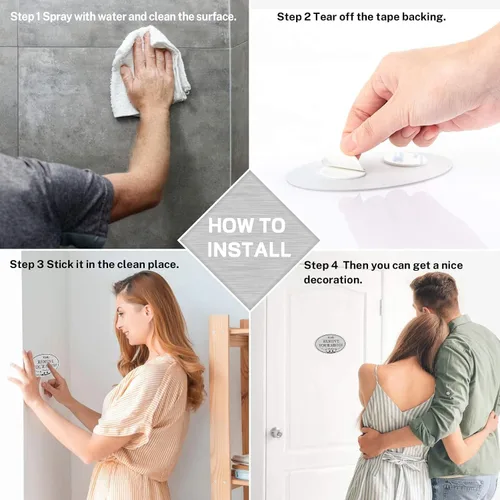 Vista 7 de CARGEN Letrero con texto en inglés «Please Remove Your Shoes – Paquete de 2