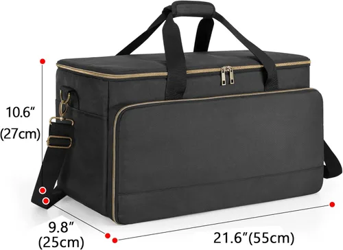 Vista 7 de Trunab Bolsa grande de viaje para archivos de cable de DJ con divisor interior desmontable y compartimento acolchado para laptop de 15.6 pulgadas