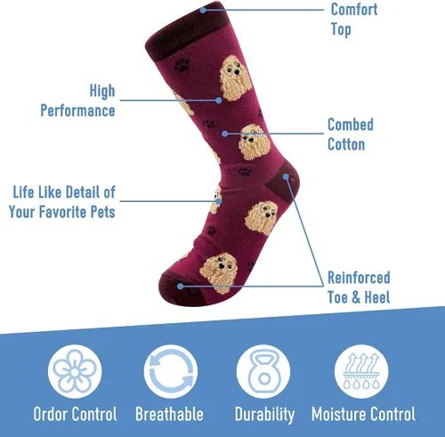 Vista 2 de Sock Daddy Cocker Spaniel - Calcetines unisex de raza de perro E&S Pets