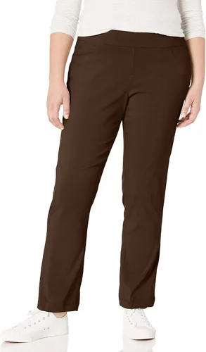 Vista 3 de SLIM-SATION - Pantalón de pierna relajada con banda ancha y control de abdomen para mujer Negro