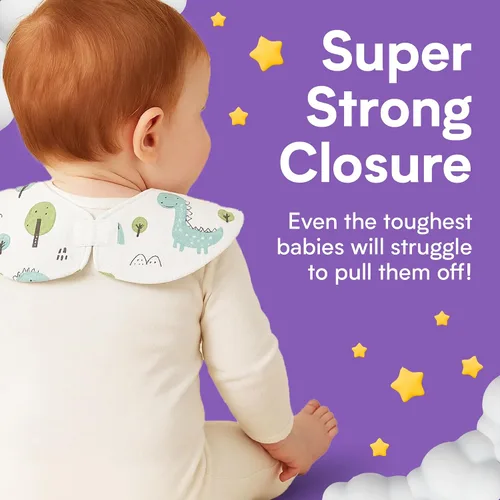 Vista 2 de Eli with Love Disposable Bibs Individually Wrapped Bib with Crumb Catcher - Waterproof Baby Bibs For Feeding