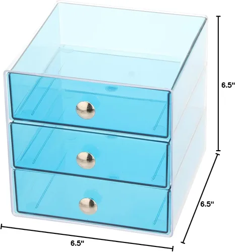 Vista 3 de iDesign - Organizador de almacenamiento de 3 cajones para cosméticos Plástico sin BPA