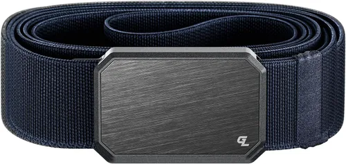 Vista 27 de Groove Life - Cinturón de nailon elástico para hombre con hebilla magnética de aluminio
