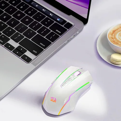 Vista 30 de Redragon Mouse para juegos, mouse inalámbrico para juegos con 8000 DPI, ratones para juegos de PC con botón de fuego, mouse ergonómico programable