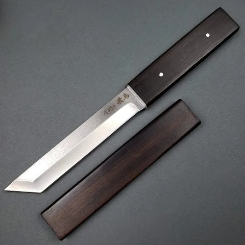 Vista 8 de Asuka - Espada Samurai corta - Espada Samurai Tanto - Coleccionable de acero inoxidable 3CR13 - Pieza de exhibición de espiga completa
