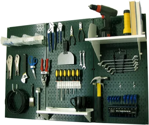 Vista 15 de Organizador de herramienta control de pared 30-wrk-400wb estándar panel perforado mesa de trabajo de metal, 30-WRK-400 BB