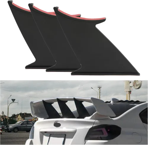 Vista 10 de KUAFU Alerón con estabilizador Compatible con Subaru Impreza WRX STI Sedán 2015-2021, alerón de maletero trasero con soporte rígido, color negro, 2