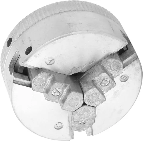 Vista 6 de Z011 Micro Torno Mandril, Aleación de Zinc 3-Jaw Chuck Clamp Accesorio con Dos Varillas de Bloqueo para Mini Torno de Metal