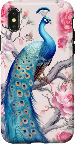 Vista 5 de Chinoiserie Peacock Rose Garden Case for iPhone 17