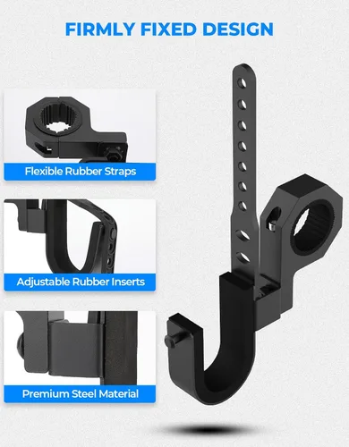 Vista 2 de KEMIMOTO Portaherramientas de caza para UTV, soporte para barra enrollable, soporte para pala, soporte para arco, compatible con barras enrollables