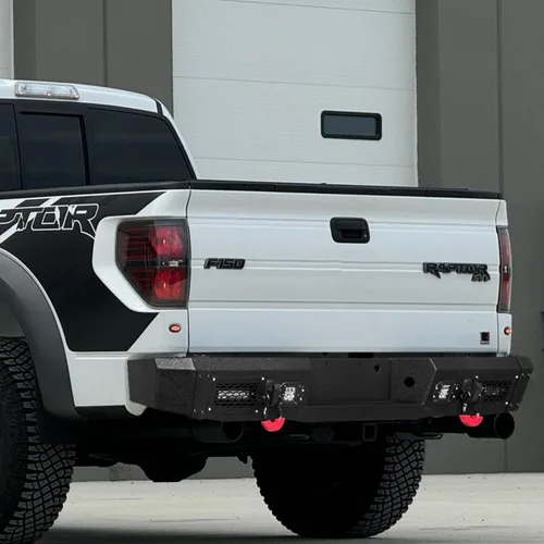 Vista 3 de VIJAY Parachoques delantero y trasero para Ford F150 Raptor SVT 2010-2014 con placa de cabrestante y luces