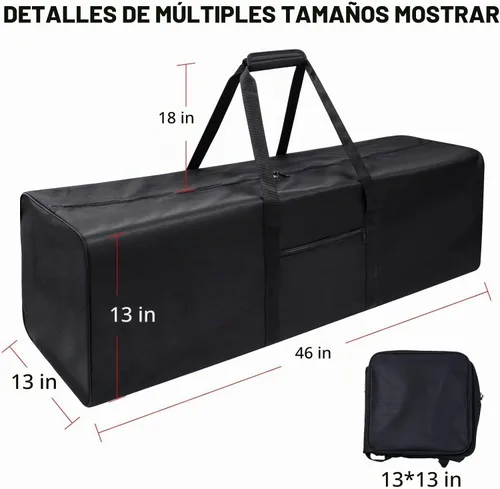 Vista 3 de Urbanstand Bolsa de Lona de Viaje de 48 Pulgadas Extra Grande para Equipo Deportivo, Bolsa de Almacenamiento para Árbol de Navidad de 7.5 Pies