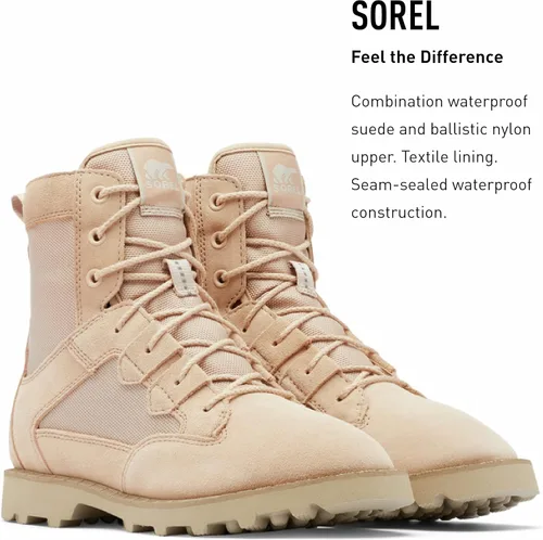 Vista 3 de SOREL Botas OTM Caribou para mujer, botas de nieve impermeables de gamuza y nailon