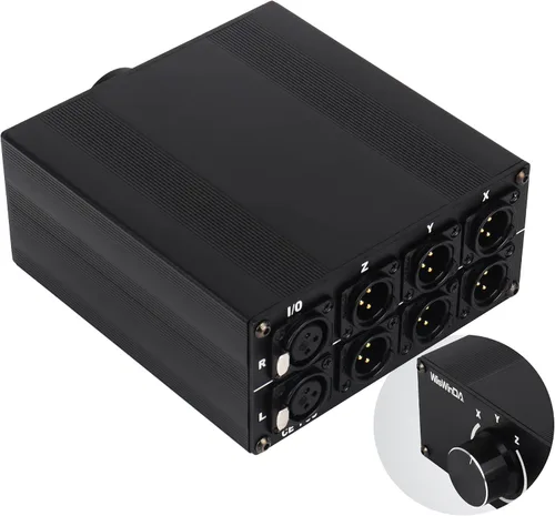 Vista 13 de Pro XLR Pasivo A/B Switch Box Diseño de operación reversible Convertidor de audio equilibrado de 2 canales HiFi Selector de audio estéreo sin