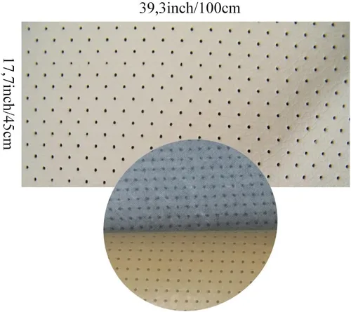 Vista 4 de Parche de reparación de cuero de 17.7 x 39.4 pulgadas, transpirable, adhesivo perforado, parche de reparación autoadhesivo para muebles, sofá
