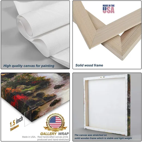 Vista 6 de Denozer - Lienzo decorativo para pared de 3 piezas - La reproducción de pintura al óleo de Ukiyoe Giclée, impresiones en lienzo estiradas