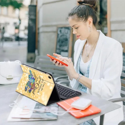 Vista 7 de DEGDFSGR Funda para Samsung Galaxy Tab A8 10.5 con teclado, teclado inalámbrico desmontable cierre magnético, funda protectora para Samsung Tab A8