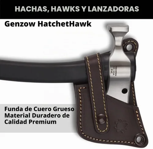 Vista 7 de Spyderco Genzow HatchetHawk Utility Tomahawk con cabeza de acero resistente 5160 y mango de aluminio de polipropileno de 15.82 pulgadas, incluye