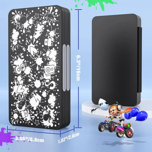 Vista 5 de MoKo Funda para 48 tarjetas de juego compatible con Nintendo Switch y Switch OLED, funda para juegos Switch Lite con 48 tarjetas de juego y 24