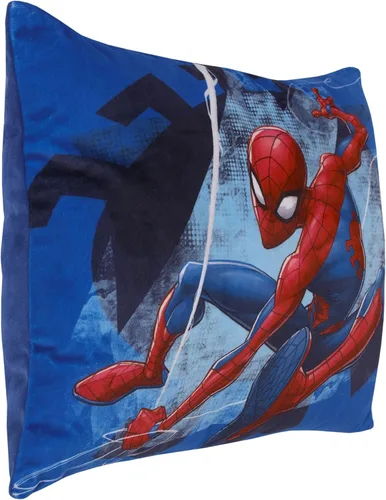 Vista 2 de Marvel Spiderman to the Rescue - Almohada de felpa azul y roja para niños pequeños