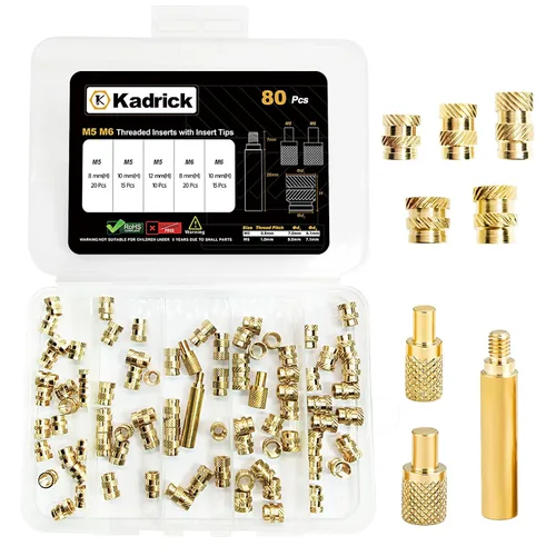 Vista 18 de 300 piezas de inserciones roscadas M2 M2.5 para plástico con puntas de ajuste térmico, kit de inserciones de ajuste térmico M2 y M2.5, inserciones