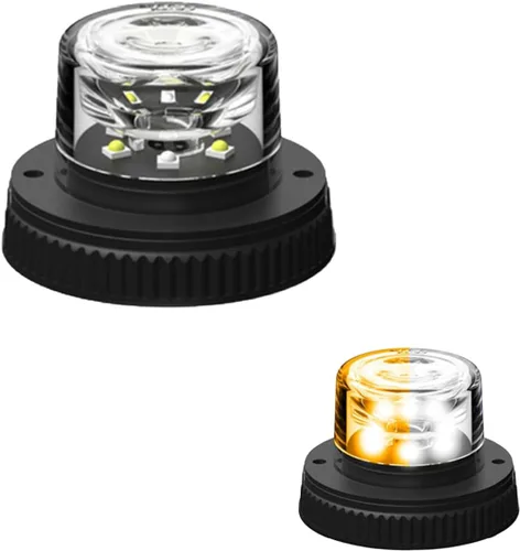 Vista 12 de SpeedTech Lights Flare 360° 6 LED 18 W Luz estroboscópica – Bombilla de botón oculta, faro de peligro para vehículos de policía, construcción Rojo