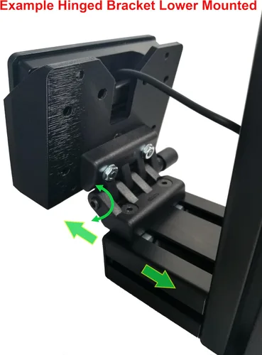 Vista 5 de Soporte de montaje universal y kit de soporte con bisagras, se adapta a la cubierta Elgato Stream de 15 teclas MK.2. Perfecto para corredores Sim