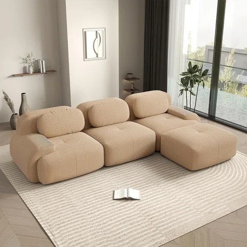 Vista 13 de Sofá biplaza moderno de 80 pulgadas para sala de estar, sofá de pana en forma de nube con asiento profundo, sofá modular negro, sofás de dos plazas