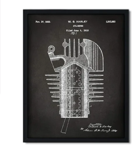Vista 10 de Andaz Press Póster de decoración de pared con estampado de patente de pizarra, 8.5 x 11 pulgadas, aviones, trenes, automóviles, póster de patente