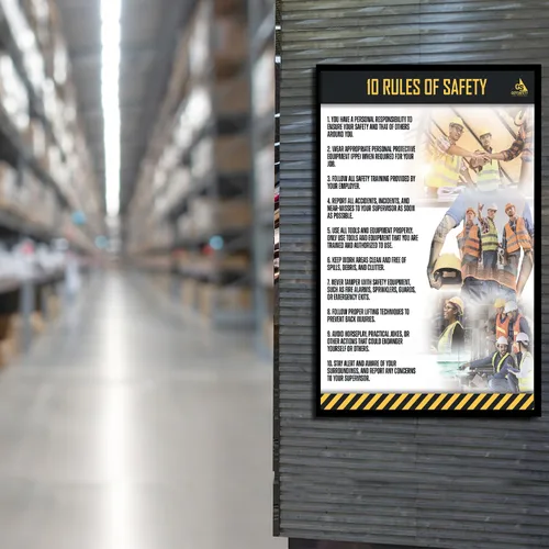 Vista 6 de GotSafety Póster de seguridad en el lugar de trabajo, 24 x 32 pulgadas, directrices claras para un entorno de trabajo seguro y saludable, carteles
